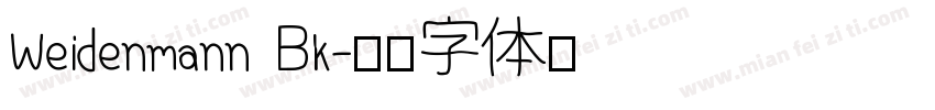 Weidenmann Bk字体转换